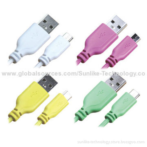 Micro USB Cable for Samsung, Soft Colorful Nylon Jacket